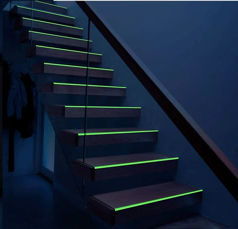 Super Dope Glow In The Dark Tape 33 Feet By Half Inch Luminous Roll For Emergency Egress Safety Markers Stairs Walls Steps And Exit Signs No Sweat Installation Guaranteed