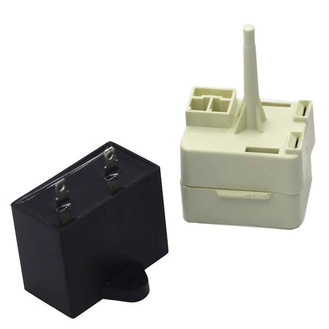 Refrigerator Start Relay And Capacitor Replacement For Whirlpool And Kenmore Fridges Fits W10416065 PS8746522 67003186 1 Pack