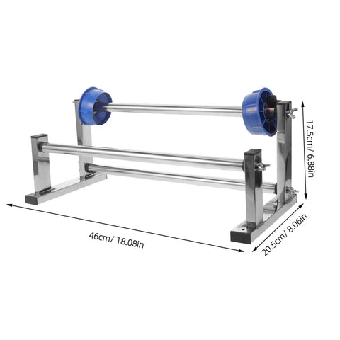 Hand Operated Unwinding Frame For Stretch Wrap Film Dispenser Tabletop Wrap Dispenser Machine, 46cm x 20.5cm metal and plastic