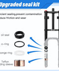 26 Inch Fat Tire Front Fork With Air Suspension For Mountain Bikes, 180mm Travel, upgraded seal kit components