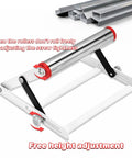 2 Piece Adjustable Cutting Machine Support Frame Foldable Metal Work Stand For Table Saw Height Adjustable 55 To 135mm Rugged Sturdy Construction Attachment Tool For Precise Cuts