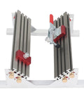 Sturdy Adjustable Aluminum Drawer Clamp For Milling Table Saw Featuring Knockout Precision Spline Locators Plus Smooth As Silk Uhmw Glides For No Sweat Furniture Joinery Tasks Spanning Half To Sixteen Inches Wide, close-up view showing aluminum tracks and clamps.