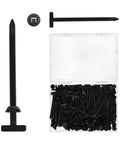 Heavy Duty Self-Locking Nylon Cable Tie Buckle Kit, 100 PCs With PP Box, UV Resistant Zip Tie Clips for DIY Projects
