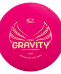 Gravity Disc Golf Starter Set with Pure Fuse Explorer Saint Diamond Bolt Six Disc Pack features a pink midrange disc.