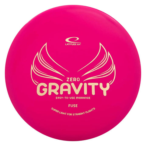 Gravity Disc Golf Starter Set with Pure Fuse Explorer Saint Diamond Bolt Six Disc Pack features a pink midrange disc.