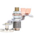 Heavy Duty Magnetic Grounding Clamp For Welding With Super Strong Suction and Durable Brass Nose Head, detailed side view.
