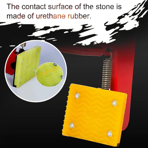 Detail of urethane rubber contact surface on Badass Heavy Duty Granite Moving Clamps And Stone Paver Lifter for safe lifting.