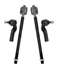 4Pcs Front Steering Inner Outer Tie Rod Ends Kit For Ford C Max 2013 2018 And Ford Escape 2013 2018 Replacement Solid Fit Heavy Duty Smooth Handling Easy Install, black steel steering parts