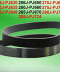 Beefed Up Heavy Duty Conveyor Drive Belt For 248J To 285J Series, 12 Rib Single Piece 250J PJ635, Smooth Power Transfer