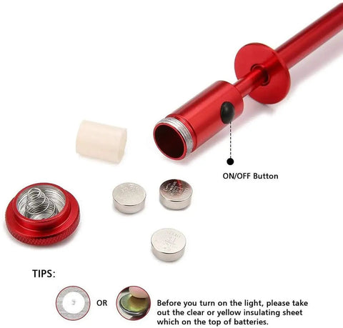 Magnetic Claw Grabber Pickup Tool With Bright LED Light 24.4 Inch Reach Retractable Four Claw Design 2 Pound Pull Strength Magnetic Pick Up Tool For Small Parts Debris In Tight Spots