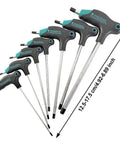 Check Out This Awesome T Type Hex Key Set With 7 Pieces That Make Auto Repair And Furniture Assembly Super Easy And Provide Serious Grip For Stripped Bolts., 7-piece T-handle hex key set, 12.5-17.5 cm, steel