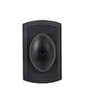 Privacy Door Knob With Push Button Lock For Bedroom And Bath Matte Black Fits Doors One And Three Eighths Inches To One And Three Quarters Inches Reversible Left Or Right Handed Easy To Install front view