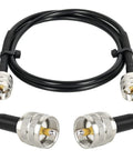 3Ft UHF PL259 Male To Male Coax Cable For CB Radio And Ham Radio Low Loss RG58 Jumper For Antenna Analyzer And SWR Meter