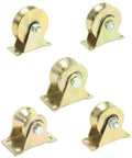 Heavy Duty Workhorse V Groove Wheel Runs As A Solid Sliding Gate Caster That glides like butter on inverted V track, 5 pieces.