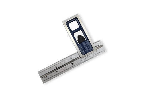 4 Inch Precision Double Square With 4R Graduations, Pro Grade Accuracy To ±0.002 Inch Over Blade Length, Hardened Stainless Steel Blade
