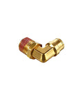 Heavy Duty Brass 90 Degree Push To Connect Elbow Fittings Quarter Inch Outer Diameter To Quarter Inch NPT Quick Connect For Air Lines 360 Degree Swivel Truck Grade Pneumatic Fittings Pack Of Five