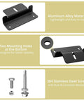 4 Pack Solar Panel Z Mounting Brackets With Aluminum Construction And 304 Stainless Steel Screws, Rust Resistant