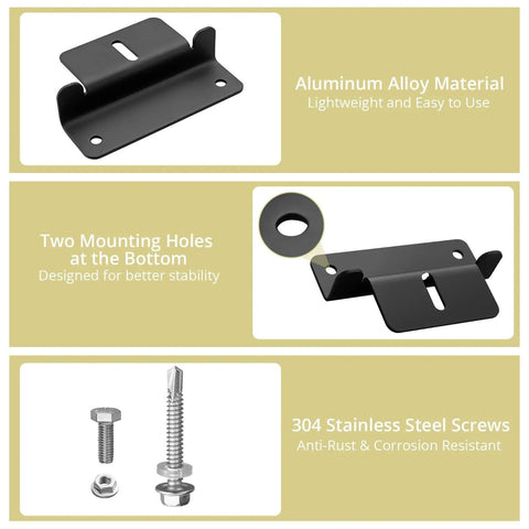 4 Pack Solar Panel Z Mounting Brackets With Aluminum Construction And 304 Stainless Steel Screws, Rust Resistant