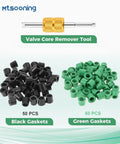 100 Pack One Quarter Inch Quick Coupler Charging Gaskets For HVAC Systems, Rubber Water And Oil Resistant Seals For Refrigeration High Pressure Lines, Durable Corrosion Resistant Gasket Set For Easy DIY Air Conditioning Maintenance. 50 black and 50 green rubber gaskets