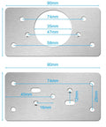12 Pack Stainless Steel Cabinet Hinge Repair Kit With Door Hinge Repair Plates And Mounting Screws Includes Six Hinge Cup Plates And Six Base Plates