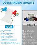 Comparison of Washer Water Inlet Valve W10144820 Replacement For Amana Kenmore Maytag with competitor's product.