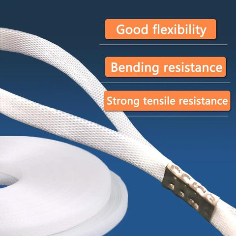 Heavy Duty PP Strapping Coil Kit 0.59 In Wide X 0.0315 In Thick, 330 Lb Break Strength, white poly strapping with iron buckle
