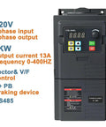 High-Performance 4kW to 5.5kW 3kW 2.2kW 220V Variable Frequency Drive Inverter for Three-Phase Motors, Smooth Soft Start, RS485 Control, Precise Speed Regulation, Industrial Grade VFD for Pros and DIYers. 220V 1-phase input 3-phase output VFD with keypad