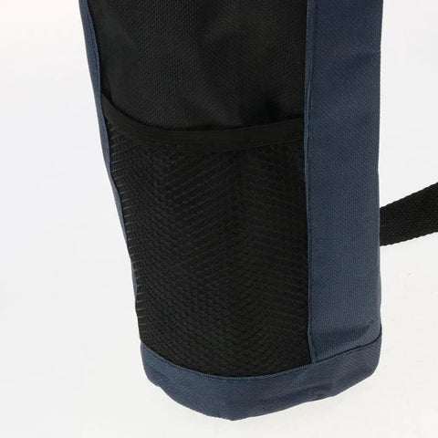 Close-up of the Top Shelf 2 Liter Oxford Insulated Cooler Bag With Long Grip lightweight mesh side pocket for bottles.