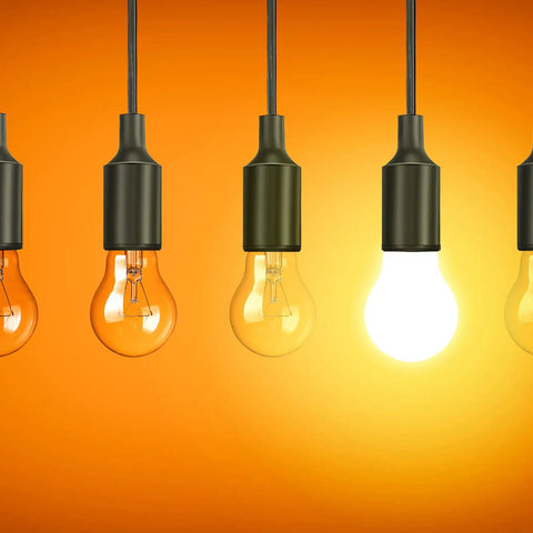 Five hanging bulbs in Ten Pack Hanging Light Cord With Switch for E26 E27 Pendant Socket Lantern Black 6 Foot Lamp Extension Cord Kit
