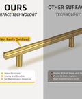Brushed Gold Cabinet Handles 10 Pack 3 Inch Stainless Steel Drawer Pulls Durable Kitchen Cabinet Hardware With 76mm Hole Centers And 127mm Total Length For Dresser Wardrobe Bathroom And Bedroom Easy DIY Upgrade highlighting advanced surface technology.