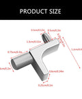 Diagram of 200 Pcs Heavy Duty Zinc Alloy Shelf Pegs For Kitchen Cabinets, Wood Shelves And Wardrobes with dimensions labeled.