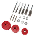 Power Drill Copper Pipe Cleaner Kit For Half Inch, Three Quarter Inch, And One Inch Tubes Cleaning Brush Set With Stainless Steel Wire