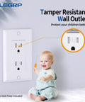 Child near Tamper Resistant 15 Amp 125V White Electrical Wall Outlet Receptacle Pack Of 20 UL Listed Kid Proof Safety