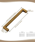 10 Pack Antique Brass Cabinet Pulls Square Design With Five Inch Center To Center About Five And Two Fifths Inches Long Solid Zinc Alloy Kitchen Cabinet Handles Polished Gold Drawer Pulls Hardware