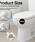 Top Shelf White Ceramic Sea Turtle Toilet Bolt Covers 2 Piece Set Fresh Coastal Bathroom Decor Screw Caps size guide with measurements.
