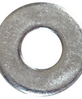 3/4 in SAE zinc flat washer, silver finish, close-up view