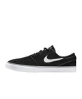 Side view of black SB Zoom Stefan Janoski OG Unisex Skate Shoes with vulcanized construction and Zoom Air cushioning for comfort.