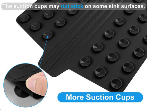 Ultra Soft Silicone Sink Mat Protector For Sink Dividers No Smell Never Stain No Fuss Dishware Friendly Scrub Ready suction cups