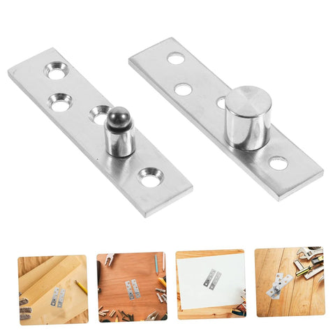 360 Degree Rotation Pivot Hinge Set 2 Pairs Heavy Duty Stainless Steel Concealed Door Hinge for Hidden Doors and Bookcases