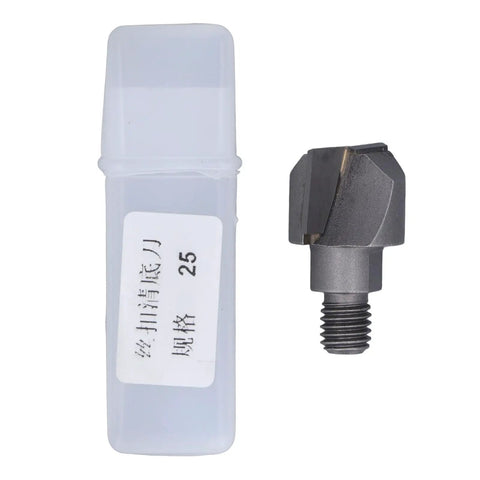 Heavy Duty Keenso Carbide Cleaning Bottom Router Bit 25mm M10 Thread Lock, shown with protective case for woodworking.