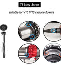 18 Piece Vacuum Screw Kit For V6 V7 V8 V10 V11 Vacuum Cleaners, showing T8 long screw for V10 cyclone flowers