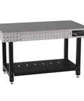 Heavy Duty Welding Fixture Table With Precision Laser Cut Holes And Storage Shelf Built Beefy For Garage Shop Projects, 60W x 36D x 36H.