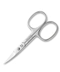 Curved Micro Serrated Eyebrow Scissors Made From Surgical Grade Stainless Steel For Precise Grooming And Trim, shiny finish