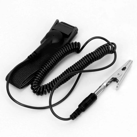 11 Inch Anti Static Wrist Strap Grounding Bracelet with Adjustable Wristband and Alligator Clip ESD Safe Wristband Extra Long Cord