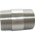 Stainless Steel Male Round Nipple Connector, Heavy Duty BSPT to NPT, 1/8 to 2 Inch Pipe Fitting for Water and Gas, 1-1/4 Inch NPT