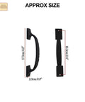Twisted Grip Mystic Colonial Rustic 6.5 Inch Barn Door Handle Pull For Sliding Barn Doors Built Tough With Black Wrought Iron For Wooden Gates