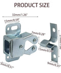 20 Pcs Double Roller Cabinet Door Latches With Screws For Cupboard Closet Kitchen Cabinets Durable Iron Hardware dimensions