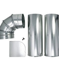 Dryer Side Vent Kit Replacement For LG And GE - Fits LG 3911EZ9131X 1266802 383EEL9001B; stainless steel ducts and elbow