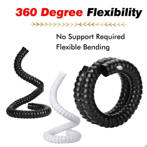 Heavy Duty Flexible Fume Extractor Hose With Rock Solid Suction Hood And No Sweat 360 Adjustable Bending Arm For Shop Smoke Dust And Fast Air Extraction Black, dual flexible hoses.