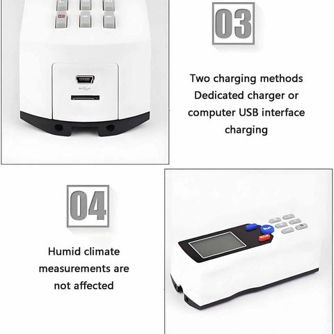 Rugged Metal Roughness Measuring Instrument Handheld Surfaces Roughness Tester With Thirteen Parameters 160 Micrometer Range And High Precision One Thousandth Micrometer For Accurate Roughness Detection, USB charging